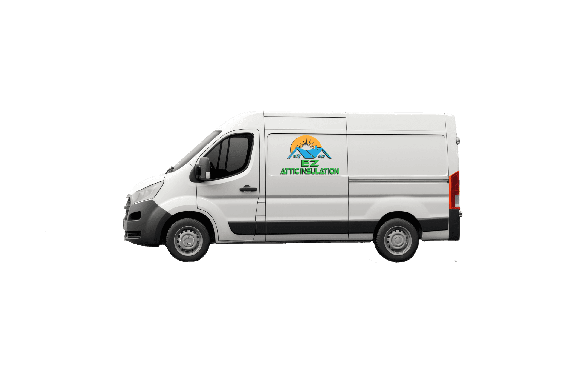 EZ Attic Insulation service van