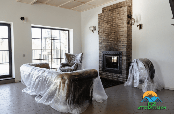 insulation protection of furniture in home by ez attic crew