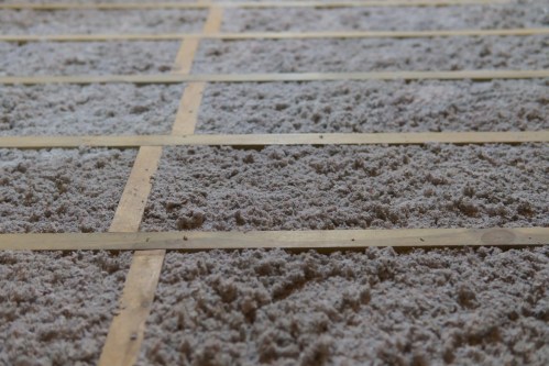 new blow in cellulose insulation installed