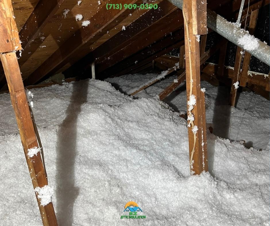new attic insulation in home attic