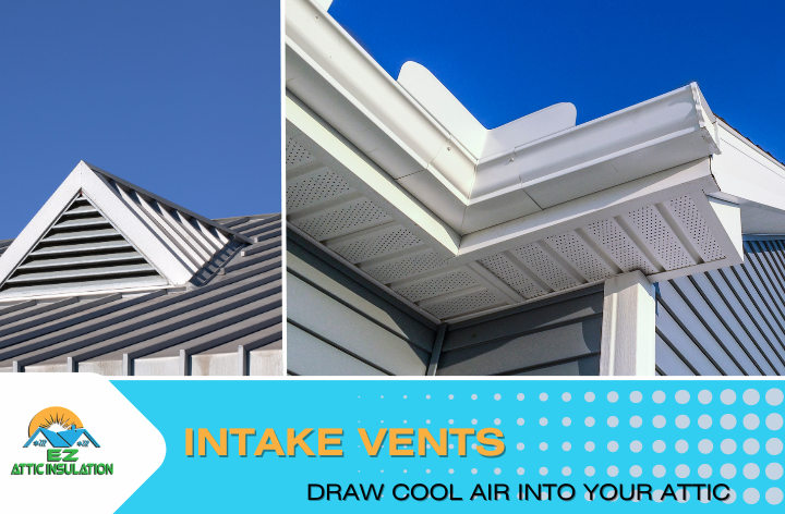 Image of some examples of intake vents for an attic.