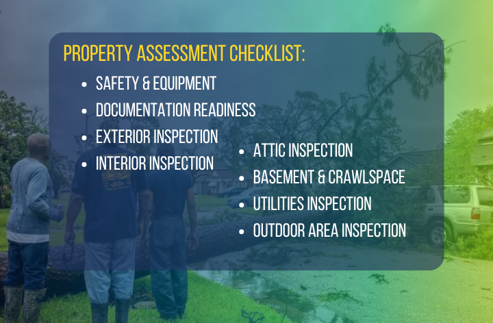 Post storm inspection check list