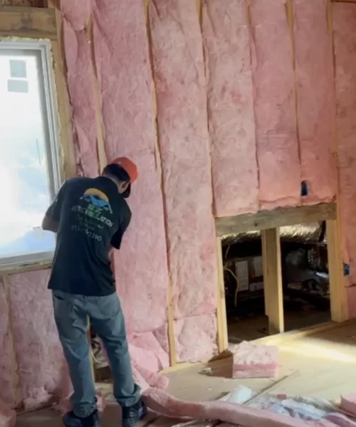 batt insulation installed in a new construction home