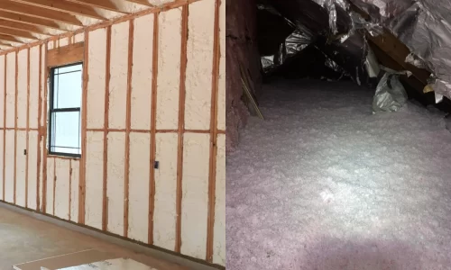 a comparison between spray foam insulation vs blown in fiberglass insulation